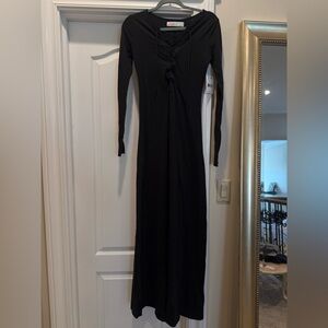 FP Beach Free People Black Long Sleeve Dress
